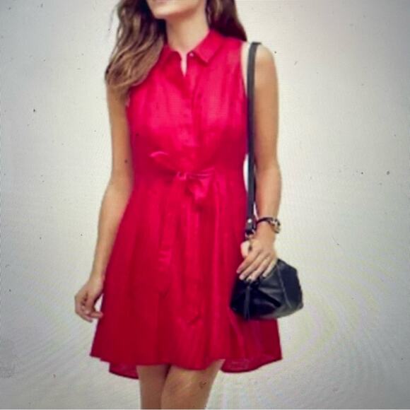 HD in Paris Pink Linen Printeps in Paris Sleeveless Linen Dress 2 - Picture 1 of 9